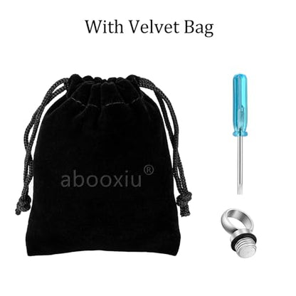 Abooxiu Top Ring with Screwdrivers for Urn Necklace Cremation Jewelry Ashes Keepsake Stainless Steel Replacement Silver