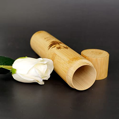 2 Pack Small Biodegradable Bamboo Scattering Tubes Urn for Human Ash - color: Ocean-sunset, size: Small (Set of 2)