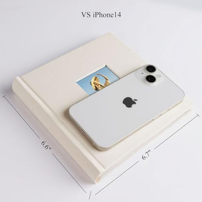 1DOT2 Small Photo Album 4x6, Hold 60 Photos with Memo, Beige - color: Beige, size: 4x6
