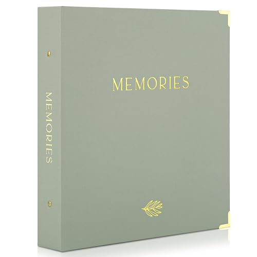 Beautiful Linen Photo Album For 4x6 Photos - Holds Up To 500 Pictures | Safely Stores Unique Memories - The Perfect Large Book for All Pictures of Treasured Family, Baby or Wedding Moments - color: Sage, size: Large - 500 Photos
