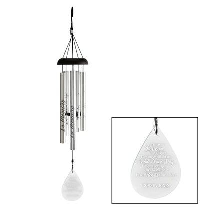 Let's Make Memories Personalized Glass Teardrop Sympathy Wind Chime - Custom Memorial - 24" H - style: Wind's Own Song