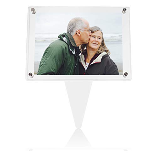 SimpleView 5x7 Waterproof Picture Frame | Memorial Gifts | Cemetery Decorations for Grave | Grave Decorations for Cemetery | Picture Frames | Sympathy Gift (Clear) - color: Clear