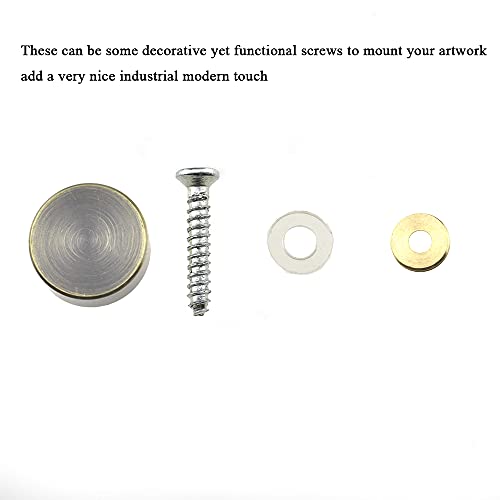 Hahiyo 18mm Diameter Mirror Screws Brushed Copper Material Solid Easy Install Brass Washer Decorative Caps Fasteners Nails Bronze 8 Pairs for Bathroom Mirrors Panels Kitchen Ceiling Arts Crafts - size: 18mm-8sets-Bronze
