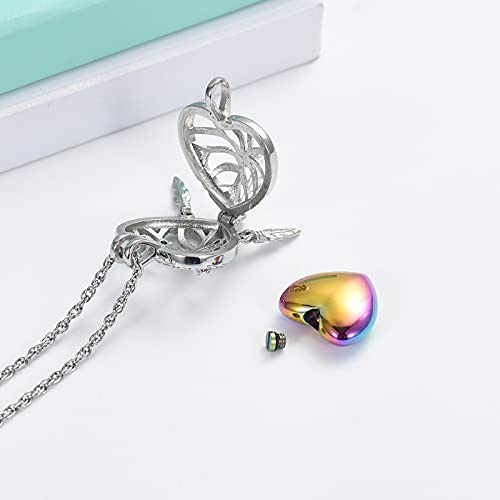 shajwo Dream Catcher Urn Necklace for Ashes - color: Rainbow-Purple