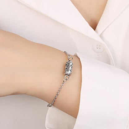 Pet Cremation Jewelry Stainless Steel Paw Print Tube Urn Necklace For Cat Dog Ashes Necklace For Women Keepsake With Filling Kits - color: Bracelet