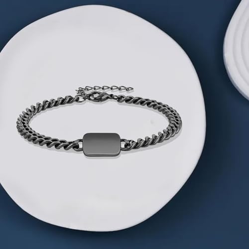 Cremation Jewelry Urn Bracelet for Ashes for Women Men Adjustable Memorial Keepsake Bangle Cuban Link Chain Ash Bracelets