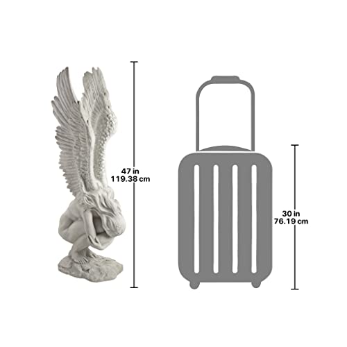 Design Toscano KY30700 Extended Grace Angel Garden Statue, 24 Inch, Antique Stone - style: GRAND REMEMBRANCE &REDEMPTION