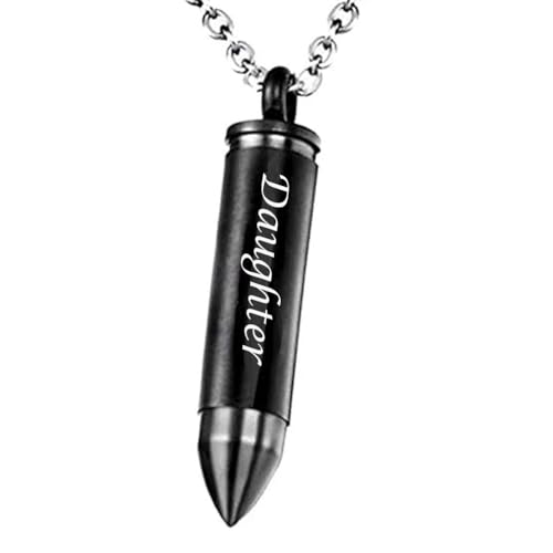 Celtic Cross Bullet Urn Necklaces for Ashes Cremation Jewelry Keepsake Memorial Pendant - style: Daughter