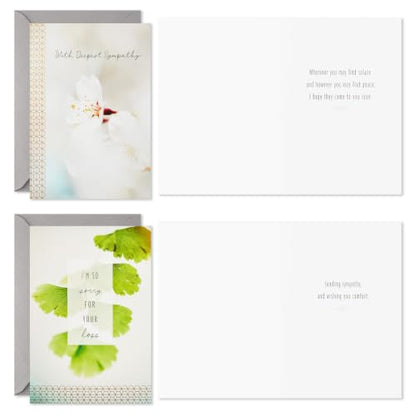 Hallmark Sympathy Cards, Assorted 16-Pack (Nature Photos)