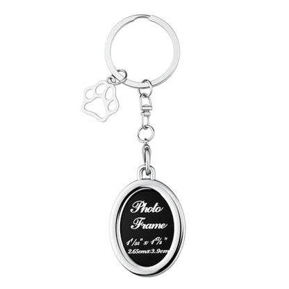 Pet Photo Frame Memorial Keychains for Loss of Pet Sympathy Gifts for Dog Loss Paw Print Key Chains for Pet Lovers Remembrance Gift for Women Men Picture Frame Keychain for Women Men