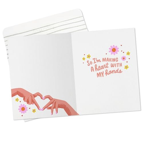 Hallmark Good Mail Love Card for Friendship (Heart Hands) | For Birthday, Thinking of You, Valentines Day, Flower Design, Coordinating Envelope Included, Card Measures 4.4 X 5.8 in - style: Heart Hands