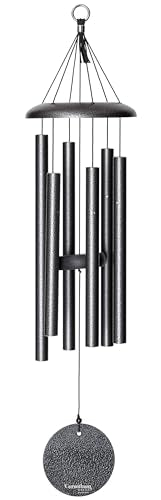 Corinthian Bells by Wind River - 27 inch Silver Vein Wind Chime for Patio, Backyard, Garden, and Outdoor Decor (Aluminum Chime) Made in the USA - color: Silver Vein