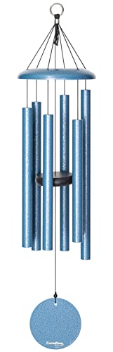 Corinthian Bells by Wind River - 30 inch Sky Blue Wind Chime for Patio, Backyard, Garden, and Outdoor Decor (Aluminum Chime) Made in The USA - color: Sky Blue