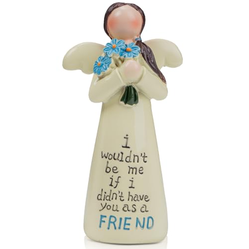 Angel Figurines, Friendship Gifts for Women -Resin Friend Figurines, Guardian Angel Statue, Best Friend Birthday Gifts for Women, Bestie Gift, Friends Hand-Painted Figure Memorial Gift - color: Friend Angel Figurine