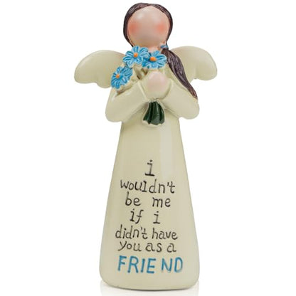 Angel Figurines, Friendship Gifts for Women -Resin Friend Figurines, Guardian Angel Statue, Best Friend Birthday Gifts for Women, Bestie Gift, Friends Hand-Painted Figure Memorial Gift - color: Friend Angel Figurine
