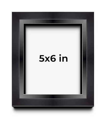 5x6 Inch Shadow Box Black Beveled Display Frame | 1.5 Inches Deep | 1 Inch Wide Moulding | Includes Shatter Resistant Acrylic Plexiglas, Acid-Free Backing and Hanging Hardware - size: 5x6