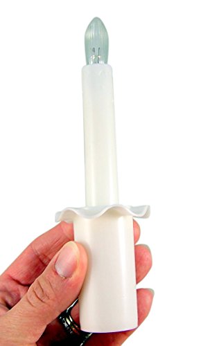 Battery Operated Flameless LED Candles for Wedding Funeral Vigil Service, White, Box of 12