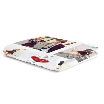 Printwoo I Love You Gifts for Couples, Custom Blanket with Photos, Personalized Blankets with Pictures, Photo Blankets Using My Own Photos, Personalised Gifts for Girlfriends, Boyfriends - color: 6 Photos
