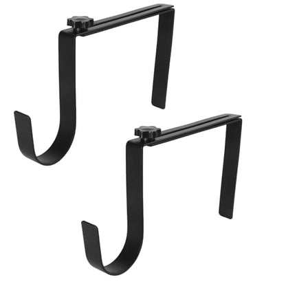 BEISE Wreath Hanger for Headstone, Adjustable 6"- 11", Black 2 Pack - color: Black, size: 2 Pack