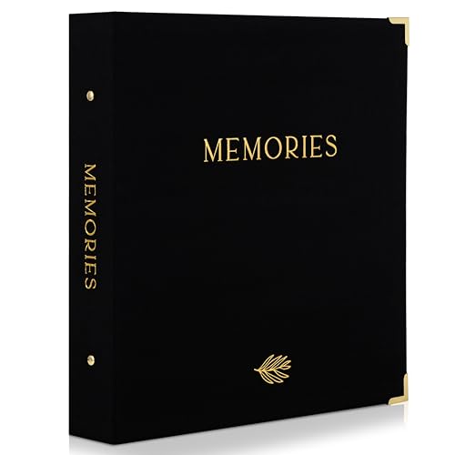 Beautiful Linen Photo Album For 4x6 Photos - Holds Up To 500 Pictures | Safely Stores Unique Memories - The Perfect Large Book for All Pictures of Treasured Family, Baby or Wedding Moments - color: Black, size: Large - 500 Photos