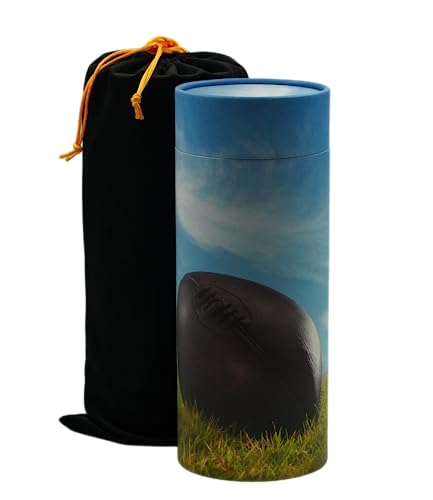 Casket Depot Memorial Collection Scattering Tube, Biodegradable Urn for Scattering Ashes, Eco Urn Lihjt Weight for Travelling : Rugby (Large Adult Holds 250 Cubic Inches)