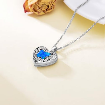 Dorunmo Personalized Locket Necklace 925 Sterling Silver that Holds Pictures Butterfly Birthstone Photo Heart Locket Custom Jewelry Congratulations New Beginnings New Job Gifts for Women - color: Butterfly Blue Opa, style: Personalized Photo + Text