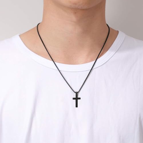 Cross Urn Necklace for Ashes for Men Women Cremation Jewelry Urns Locket Pendant Ashes Holder Memorial Jewelry-Always in My Heart - color: Black Mom