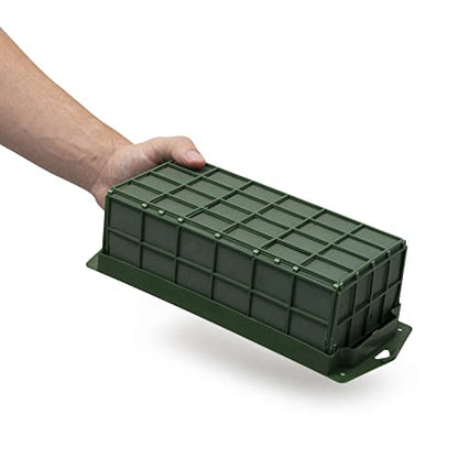Beaming Monk Floral Foam Cage – 2-Pack Foam Brick Holders for Artificial Flower Arrangements – Includes Zip Ties – Secure Floral Design Base for DIY & Event Decor
