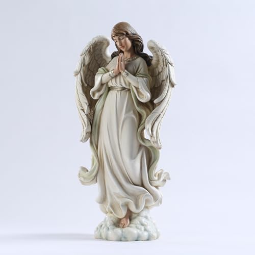 Guardian Angel Statue Indoor, 14 Inches Praying Angel Sculpture for Home Décor, Healing Angel Gifts for Women, Christmas, Thanksgiving or Housewarming