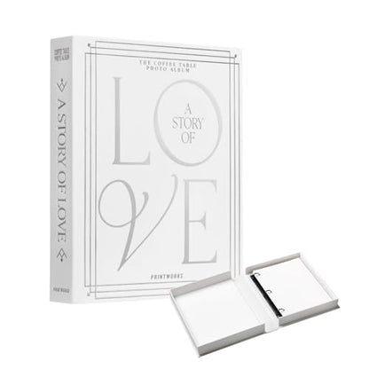 Printworks A Story of Love Wedding Album, White & Silver - 30-Page Keepsake - color: White and Silver