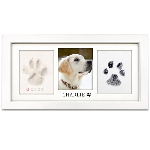 MYPAWLETS Paw Print Frame Kit,Dog/Cat Paw Print Keepsake,White - color: White