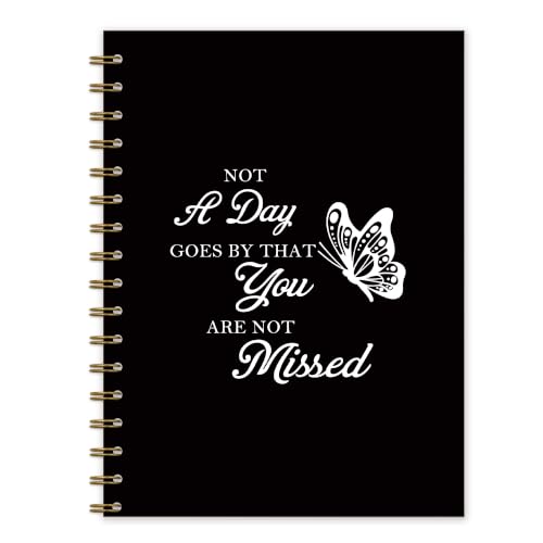 Butterfly Memorial Gifts Spiral Notebook Journal 5.5x8.3in | Sympathy Memorial Gifts for Loss of Loved One, Remembrance Condolences Notebook Journals Gift for Loss - color: Not A