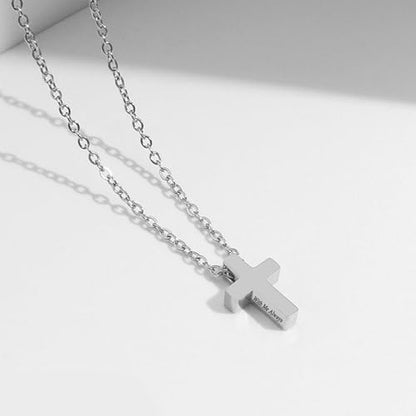 Cremation Jewelry Cross Urn Necklaces for Ashes for Women Men Memorial Keepsake Pendant Human Ashes - color: Silvery
