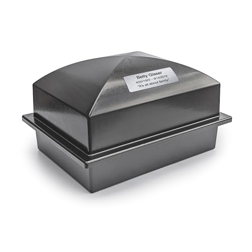 Urn Vault, Regent, Carbon - color: Carbon with Nameplate, size: Medium