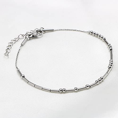 Best Friend Birthday Gifts Morse Code Bracelets For Women Mothers Day Birthday Christmas Gifts For Sister Daughter Grandmother Stainless Steel Jewelry Friendships Inspirational Gifts For Women - style: Silver: Sister