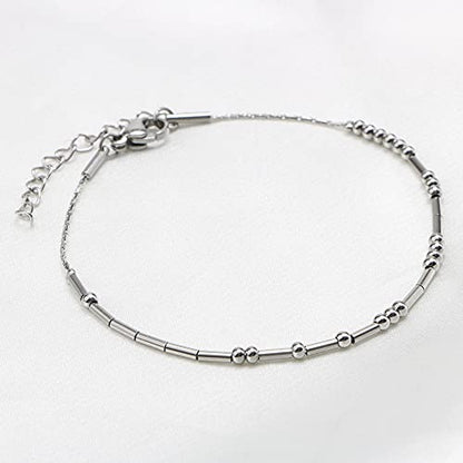 Best Friend Birthday Gifts Morse Code Bracelets For Women Mothers Day Birthday Christmas Gifts For Sister Daughter Grandmother Stainless Steel Jewelry Friendships Inspirational Gifts For Women - style: Silver: Sister