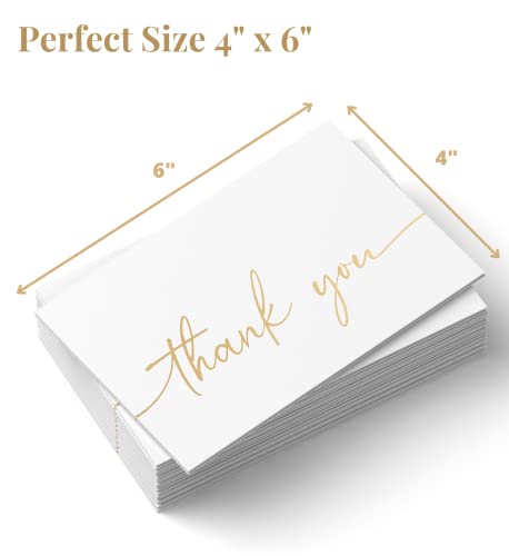 Thank You Card | Matte Gold Foil 20 Pack - color: Gold Foil Thank You