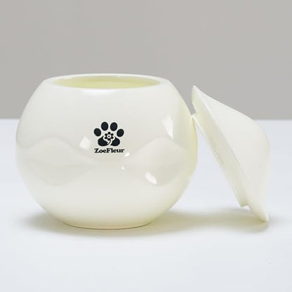 Landscape Art Pet Urn, Resin Memorial Box for Cat or Dog Ashes, Small Keepsake(A-White) - color: A-white