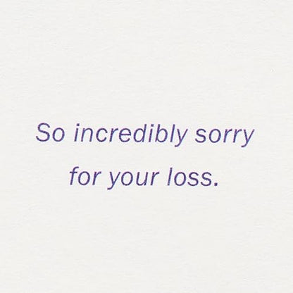 American Greetings Sympathy Card for Miscarriage (Incredibly Sorry) - color: Starry Night Sky w Ltg