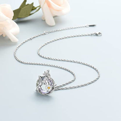 shajwo Hummingbird Urn Necklaces for Ashes - color: Light Purple
