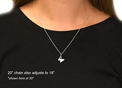 EFYTAL Sympathy Gifts for Loss of Loved One, 925 Sterling Silver Butterfly Memorial Necklace for Women, Bereavement Gift Ideas, Grief Miscarriage Gifts for Mothers