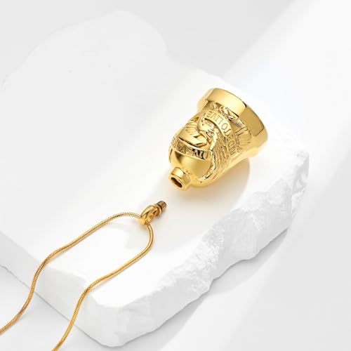 Eagle Love Cremation Keychain Bell Urn Necklaces for Ashes Keepsake Ash Pendant Memorial Urn Keychain Jewelry - color: A-gold