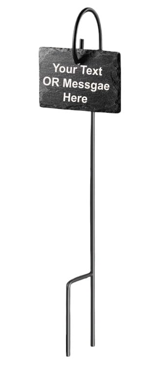 In Loving Memory Garden Sign – Slate Memorial Stone with Optional 16" Stake – Weatherproof Outdoor Grave Marker - Laser Engraved
