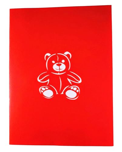 iGifts And Cards Sympathy Teddy Bear Broken Heart 3D Pop-Up Card 6"x8" | Comfort, Condolences, Encouragement, Get Well Soon, Apology, Grief Comfort Gift, Missing You, Thinking of You, Family, Friend - color: Sympathy Bear