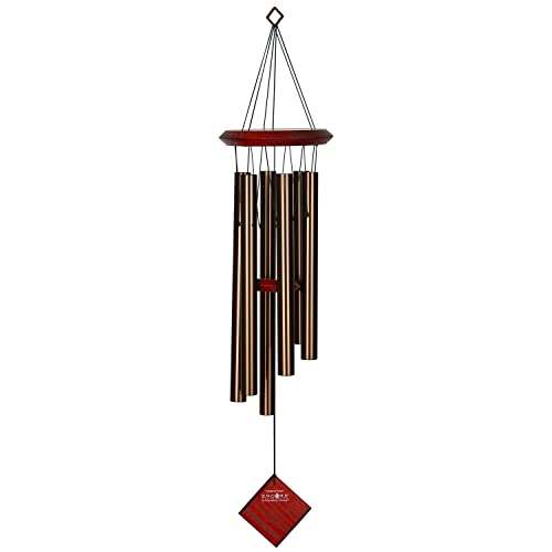 Woodstock Chimes Pluto Wind Chime for Outside 27" Bronze Small, Light Airy Sound for Outdoor Garden, Patio, Porch Decor, Encore Collection DCB27 - color: Bronze