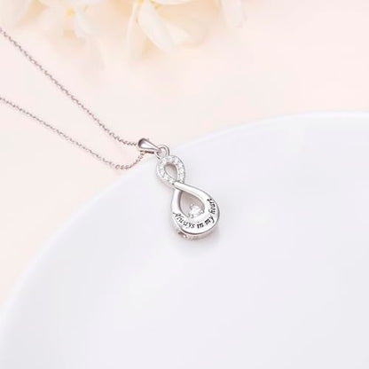 S925 Sterling Silver Urn Ashes Keepsake Cremation Memorial Necklace Jewelry - style: Urn Infinity