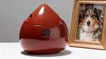 Peach-Shaped Resin Pet Urn for Cat or Dog Ashes, Small Keepsake Box(A-Red) - color: Red