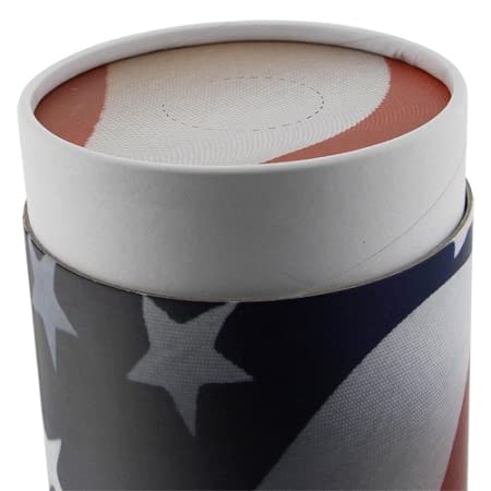 Patriot Scattering Tube - Extra Small, Biodegradable Cremation Urn for Ashes, Extra Small Sized Cremation Urn, 5.25 Inches High - color: Patriot
