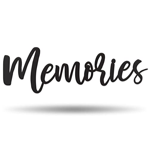 Vivegate Memories Wall Decor - 17"x5" Metal Art Piece, Family Wall Sign, Perfect For Travel & Home Decor