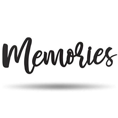 Vivegate Memories Wall Decor - 17"x5" Metal Art Piece, Family Wall Sign, Perfect For Travel & Home Decor
